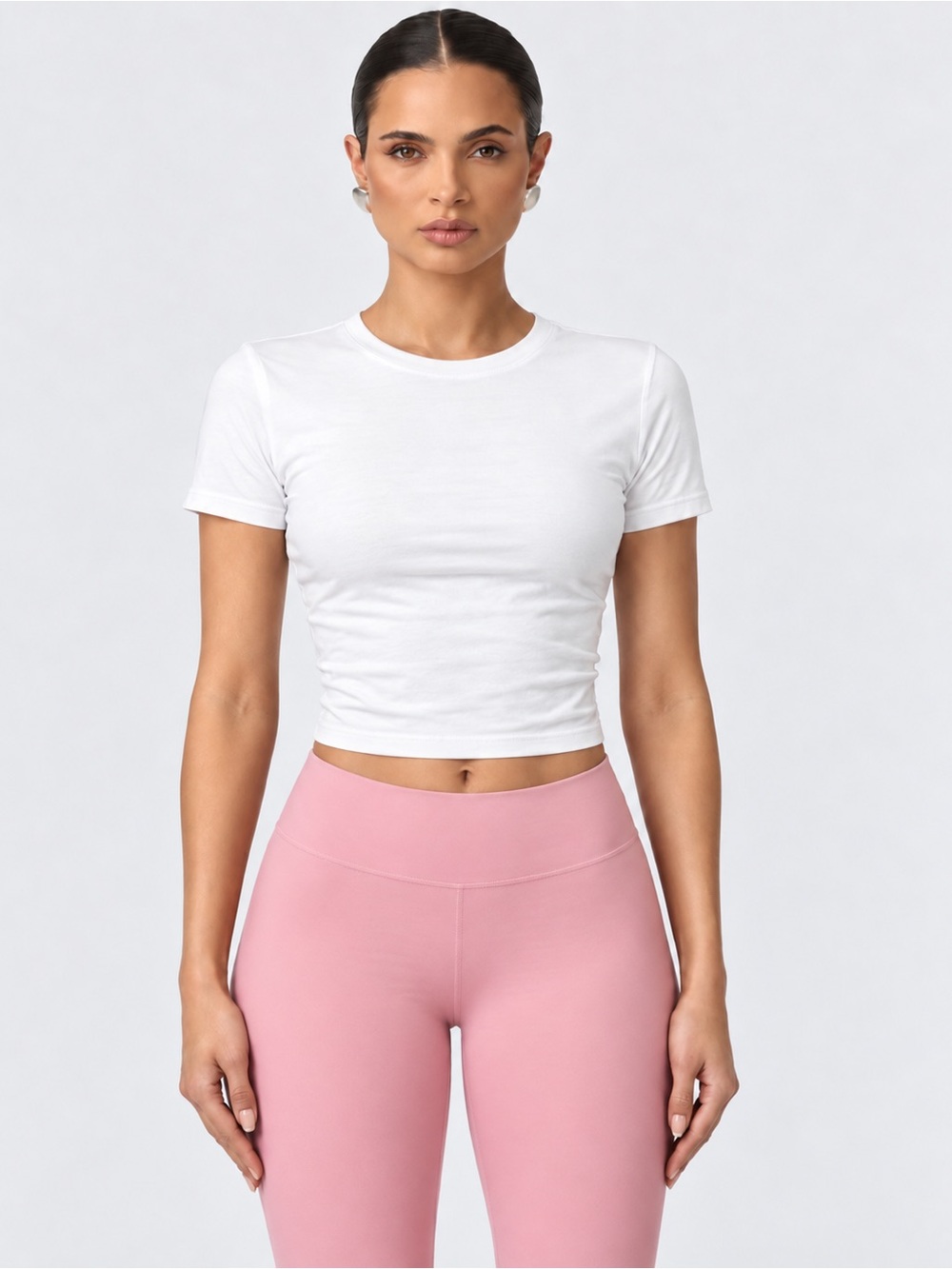 Naked Wardrobe Micro Modal Cropped Short Sleeve Top White